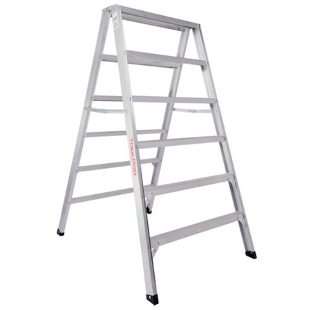 TOOLPRO 6 ft. Aluminum Flat-Top Sawhorse Ladder TP20326